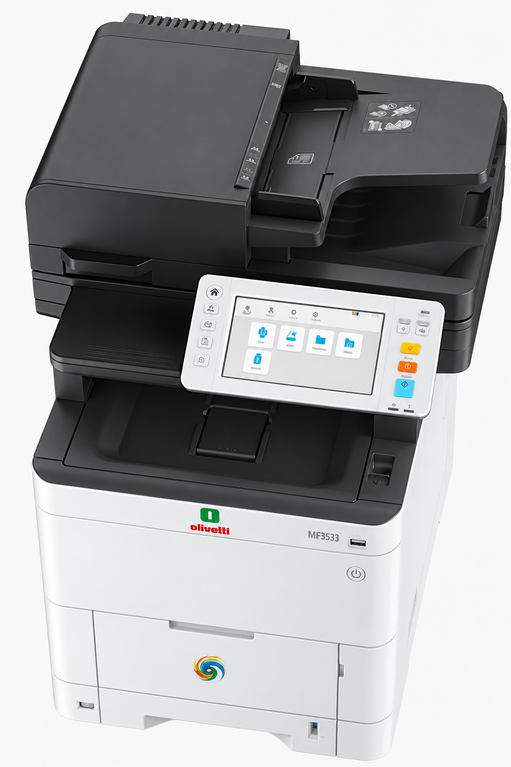 Olivetti MF3533 multifunction printer — close-up product illustration